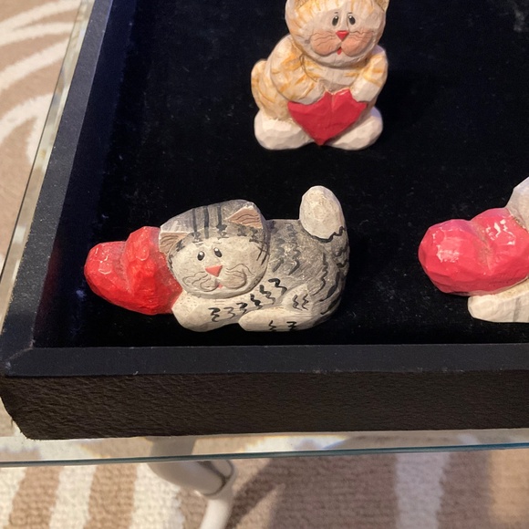 VTG Midwest of Canon Falls Resin Kitty Cats With Red Hearts ❤️ 3 Total - Picture 9 of 11